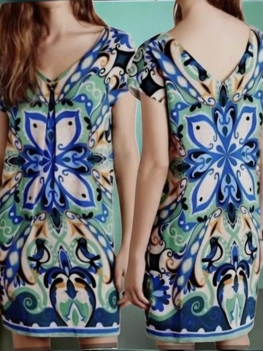 ANTHROPOLOGIE MAEVE (LG) LIKE NEW Pullover Shift Geometric Boho Pattern Dress